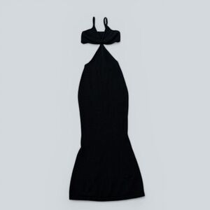 BABYBOO Cutout Knit Midi Dress